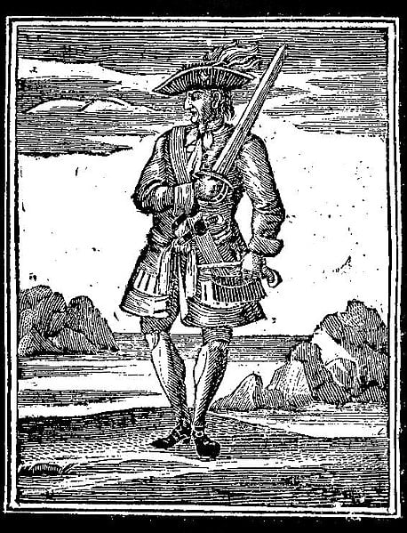 Rackham, Jack, aka Calico Jack, Pirate of the Caribbean, 18th century lithography. Calico Jack Rackham