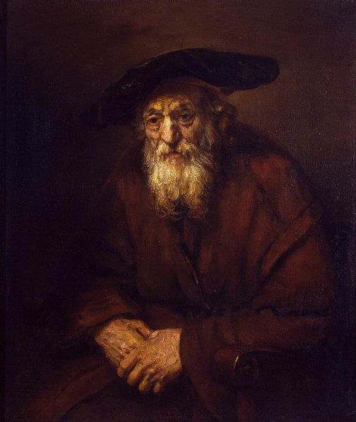 Portrait of an Old Man in an Armchair Date 1654 Rembrandt, Doomsayer