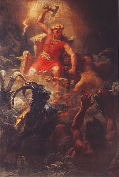 Thor's Fight with the Giants (1872), The Asgardian Pantheon