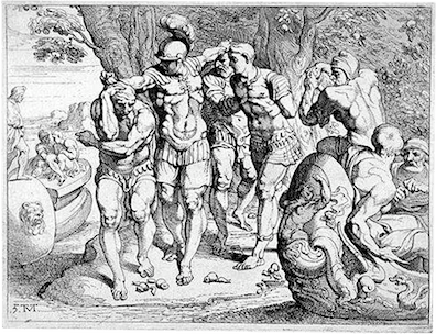 18th-century French engraving of Odysseus (Ulysses) on the island of the lotus-eaters. Lotus Fruit
