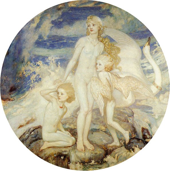 The Children of Lir (1914) by John Duncan (1866-1945), Swan maiden