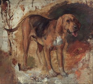 William Holman Hunt: Study of a bloodhound