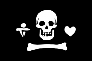 The Flag of Stede Bonnet is known as "The Pirates Scale." It represents the balance between life and battle. 