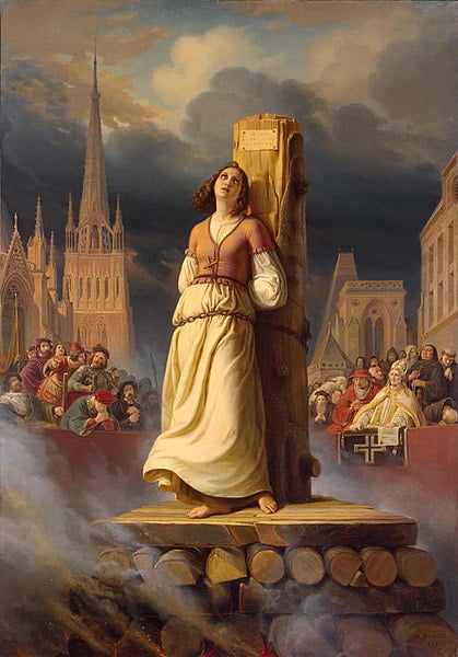 Hermann Stilke (1803-1860) Joan of Arc's Death at the Stake (Right-Hand Part of The Life of Joan of Arc Triptych), Theocratic Society