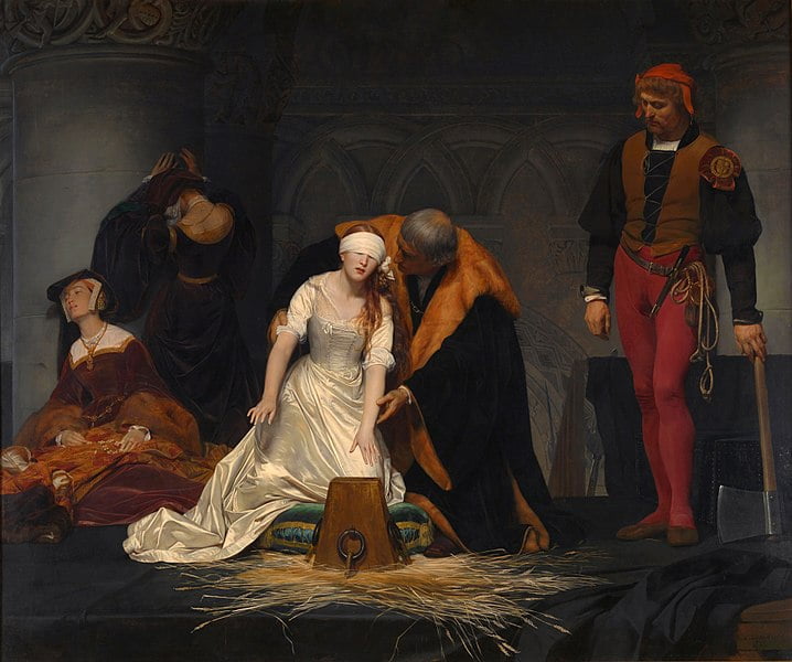 Paul Delaroche (1797-1859) The execution of Lady Jane Grey in the Tower of London in the year 1554., Capital Punishment