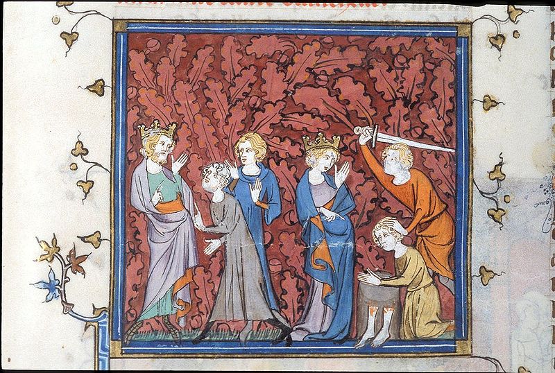 Un pauvre averti Gontran et Frédégonde ordonne la mutilation d'Olericus.