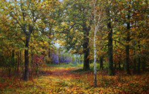 Autumn morning (2016) 113х170 oil on canvas  Original oil painting by Vladislav Metyolkin 