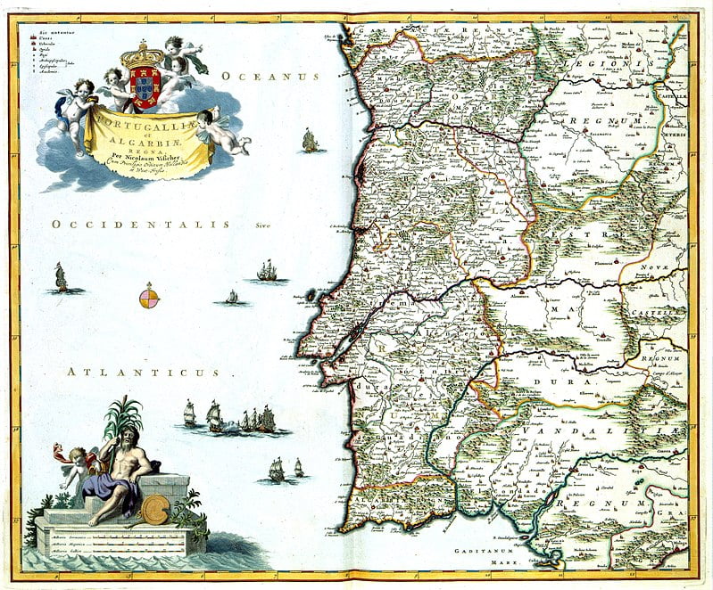 800px Atlas Van der Hagen KW1049B12 017 PORTUGALLIAE et ALGARBIAE REGNA