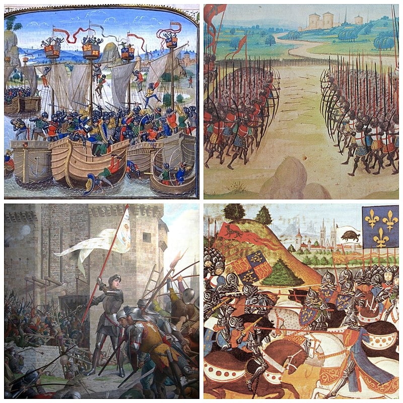 800px Hundred years war collage