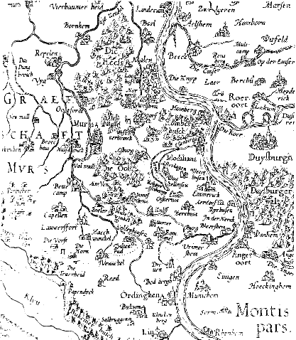 Grafschaft Moers Karte