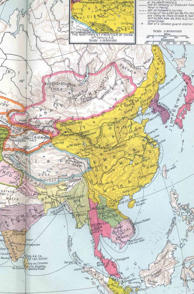 Map of Ming Chinese empire 1415 cropped