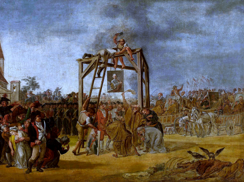 Jean-Pierre Norblin de La Gourdaine Hanging of traitors in effigie 