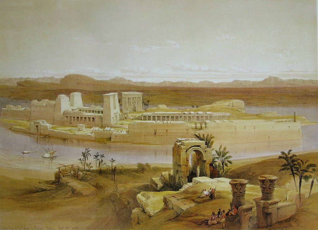 1024px David Roberts Temple Island Philae