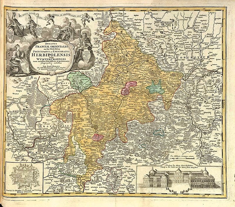 800px Prince bishopric of Würzburg by J.B. Homann
