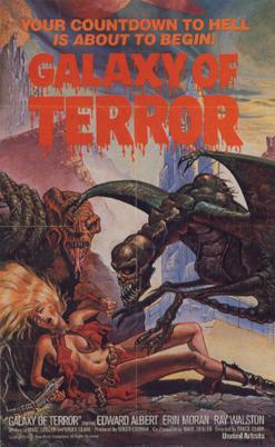 Galaxy of Terror, This is a poster for Galaxy of Terror. The poster art copyright is believed to belong to the distributor of the film, United Artists, the publisher of the film or the graphic artist.