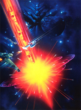 Star Trek VI The Undiscovered Country, The movie poster of 1991's Star Trek VI: The Undiscovered Country (art by illustrator John Alvin); used for promotion as well as the basis of covers to the home video releases (VHS, DVD, and DVD special editions). Star Trek VI, The Undiscovered Country