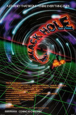 This is a poster for The Black Hole. The poster art copyright is believed to belong to the distributor of the film, Buena Vista Distribution, the publisher of the film or the graphic artist. The Black Hole
