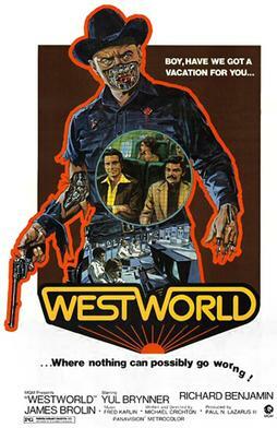 This is a poster for Westworld (film). The poster art copyright is believed to belong to the distributor of the film, the publisher of the film or the graphic artist.Westworld