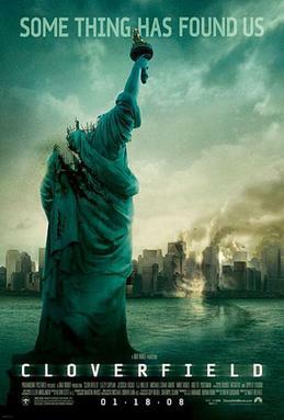 By IMP Awards / 2008 Movie Poster Gallery / Cloverfield Poster (#2 of 2), Fair use, https://en.wikipedia.org/w/index.php?curid=14390521 Cloverfield