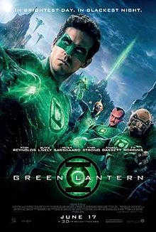 This is a poster for Green Lantern. The poster art copyright is believed to belong to the distributor of the film, Warner Bros., the publisher of the film or the graphic artist.