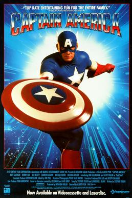 The words Captain America and a round shield against a black background. Captain America