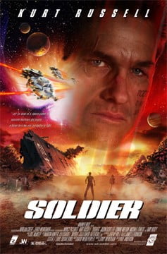 This is a poster for Soldier. The poster art copyright is believed to belong to the distributor of the item promoted, Warner Bros., the publisher of the item promoted or the graphic artist.