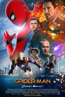 This is a poster for Spider-Man: Homecoming. The poster art copyright is believed to belong to the distributor of the film, Sony Pictures, the publisher, Columbia Pictures / Marvel Studios, or the graphic artist.