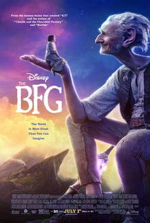This is a poster for The BFG (2016 film). The poster art copyright is believed to belong to the distributor of the film, Walt Disney Studios Motion Pictures, the publisher, Walt Disney Pictures and Amblin Entertainment, or the graphic artist.