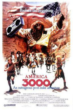 Film poster for America 3000 - Copyright 1986, Cannon Films, America 3000