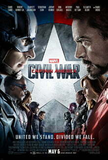 
This file does not have a free license.
Check its details before using it.
Download original file
220 × 326 px jpg
View in browser
You need to attribute the author

Show me how

Official poster shows the Avengers team factions which led by Iron Man and Captain America, confronting each other by looking each other, with the film's slogan above them, and the film's title, credits, and release date below them.