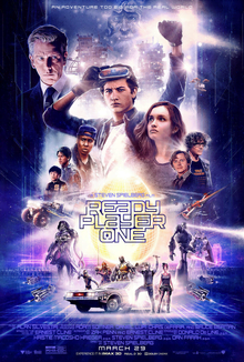 This is a poster for Ready Player One (film). The poster art copyright is believed to belong to the distributor of the film, the publisher of the film or the graphic artist.