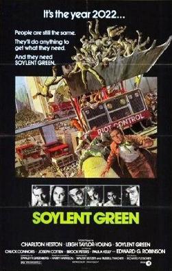 This is a poster for Soylent Green. The poster art copyright is believed to belong to Metro-Goldwyn-Mayer.