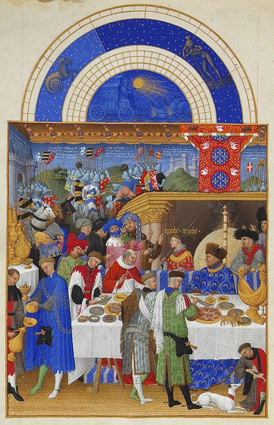Limbourg brothers ( –1416) Title Très Riches Heures du duc de Berry Folio 1, verso: January