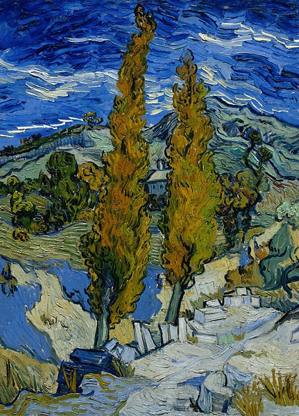 Vincent van Gogh  (1853–1890)    
Two Poplars in the Alpilles near Saint-Rémy, Alter Reality