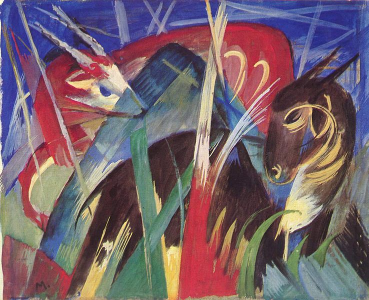 Franz Marc (1880-1916) Title: Fabeltiere I Date 1913, Word of Chaos