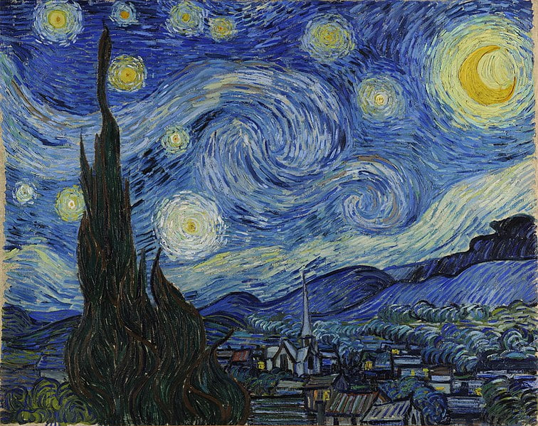 Vincent van Gogh  (1853–1890)  The Starry Night, Dancing Lights