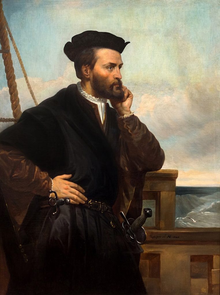 Jacques Cartier. Portrait by Théophile Hamel (1817-1870). Explorer