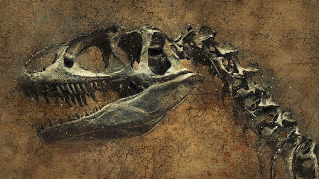dinosaur, skeleton, background