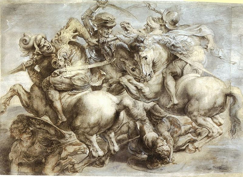 Avenger, Peter Paul Rubens (1577-1640) Title Kopie nach der Anghiarischlacht Leonardo da Vincis