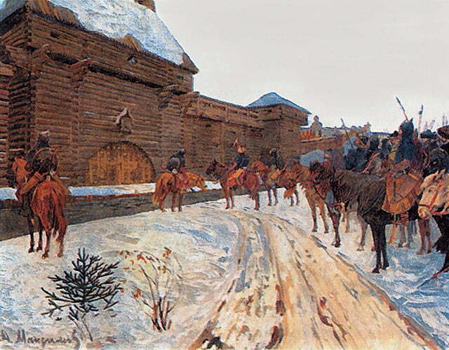 Vasily Maksimov (1844-1911). Mongols at the Walls of Vladimir. Fighter, Nomad
