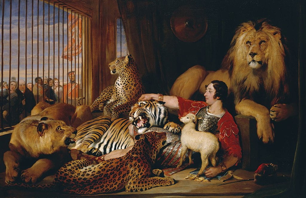 Sir Edwin Henry Landseer (1802-1873): Isaac van Amburgh with his Animals Date 1839, Animal Affinity
