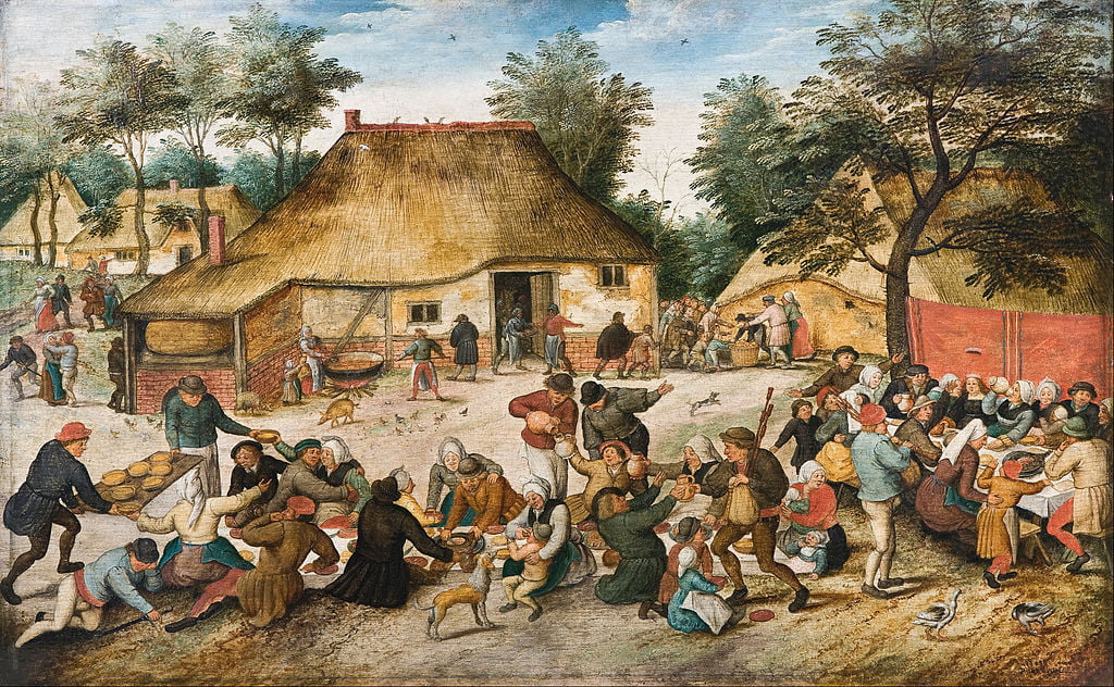 Domain Community, The Wedding Dance in a Barn (Private collection) Date c 1616 Pieter Brueghel the Younger (1564 -1638)