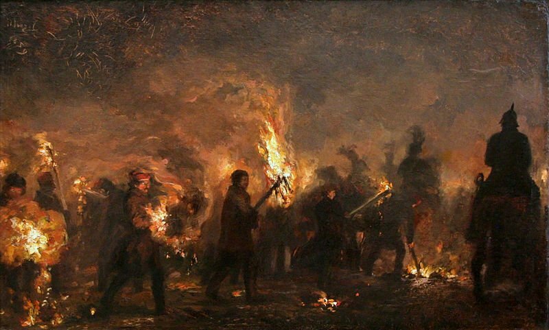 Adolph Menzel (1815-1905) Title Studentenfackelzug Date 1859, Domain, Fire