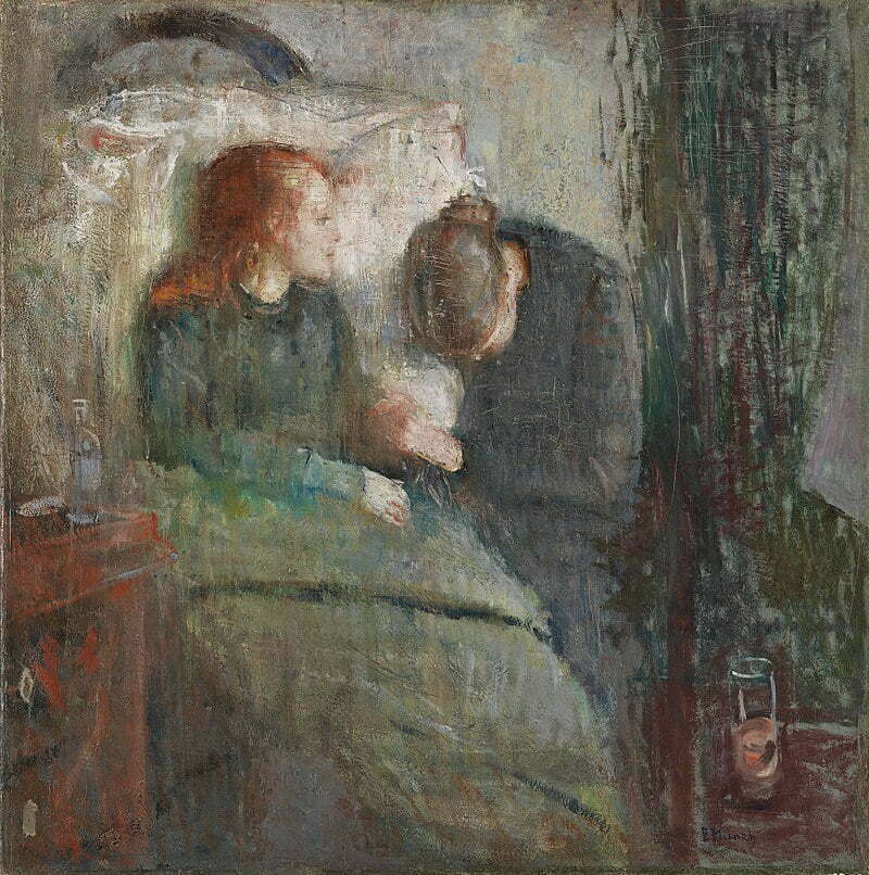 Edvard Munch, The Sick Child, 1885–86. The original version. Nasjonalgalleriet, Oslo. Tuberculosis