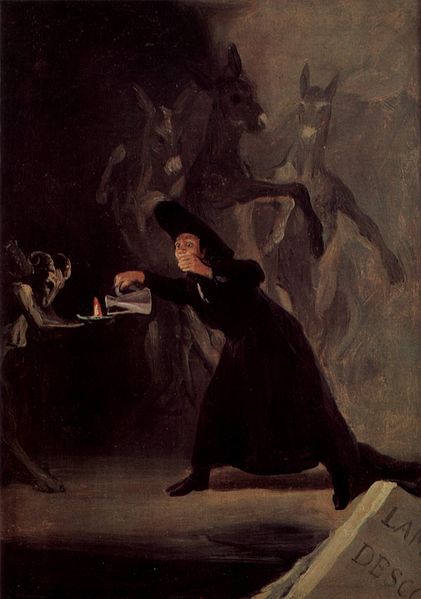Francisco Goya (17461828) Title: Zaubereibilder für den Palacio de la Alameda des Herzogs von Osuna, Szene: Die Lampe des Teufels Date 1797-1798 Domain Demonic