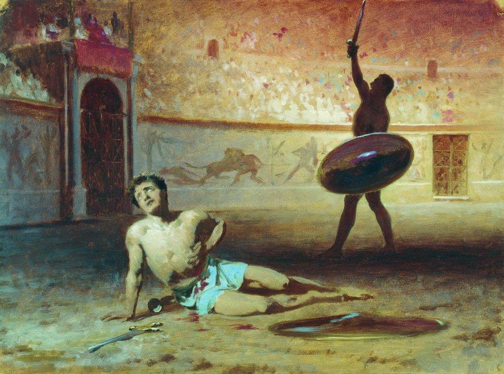 1856 Fyodor Bronnikov, Dying gladiator , Pit Fighter