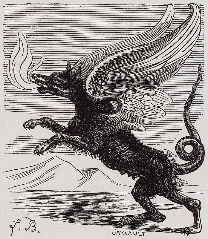 Marchocias (1863) Dictionnaire Infernal, J.A.S. Collin de Plancy, Devil Marquis Marchosias