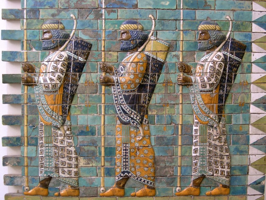 Persian warriors. Pergamon Museum Date before IV c. BC Author photo by mshamma, Persian Immortal