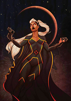 Storm on the cover of X-Men Red #7 by Jenny Frison, Storm