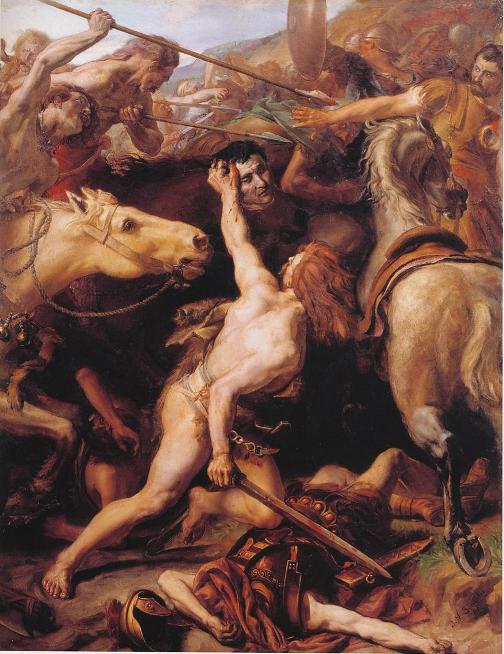 Wizard Slayer, The Gaul Ducar decapitates the Roman general Gaius Flaminius at the Battle of Lake Trasimene (1882)